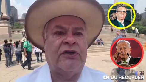 Señor llora en marcha fifí porque “con AMLO vivimos la misma represión que con Díaz Ordaz”