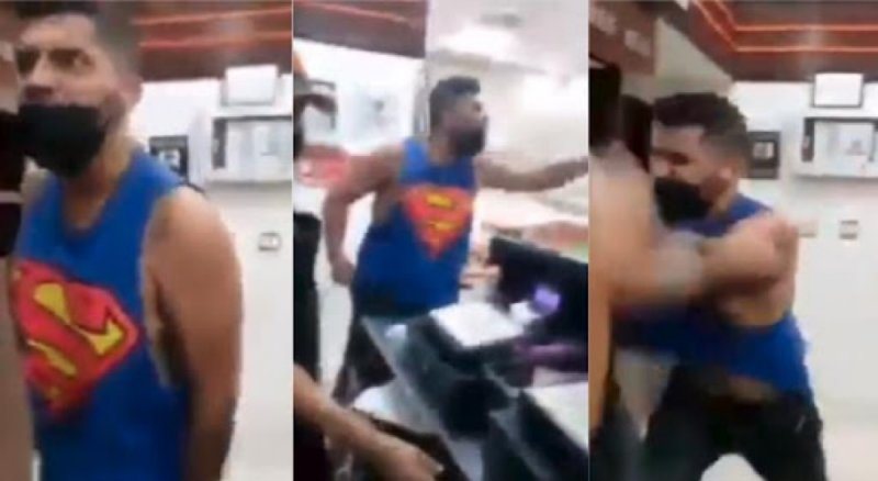 Sujeto agrede a empleados de pizzería, lo nombran en redes “Lord Pizza”y