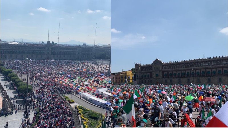 Cuentan con notario a integrantes de FRENAAA en el Zócalo, quieren renuncia de AMLO