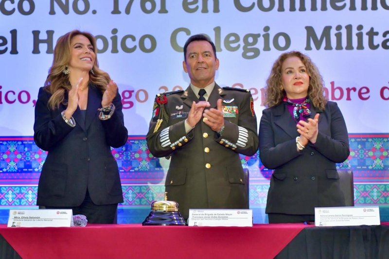 Lotería Nacional celebra 50 años del Heroico Colegio Militar con sorteo en Tlalpan