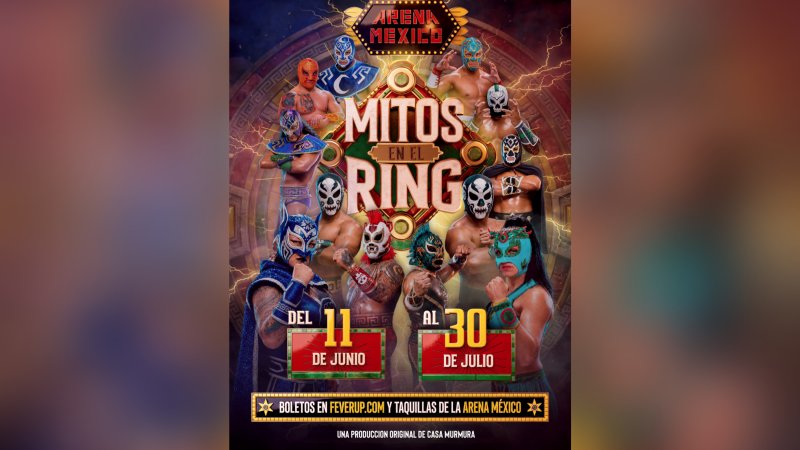 Arena México recibirá “Mitos en el Ring”, espectáculo que fusiona lucha libre y cultura prehispánica