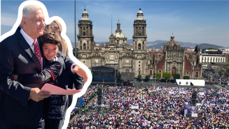 AMLO es protegido por su pueblo, ayer 250 mil mexicanos lo cuidaron y aplaudieron en el Zócalo.