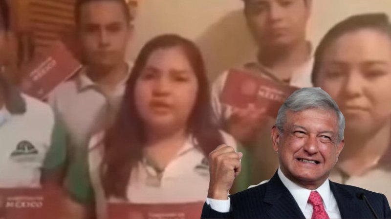 “Me canso ganso que no dejaremos de estudiar”, agradecen jóvenes a AMLO. 