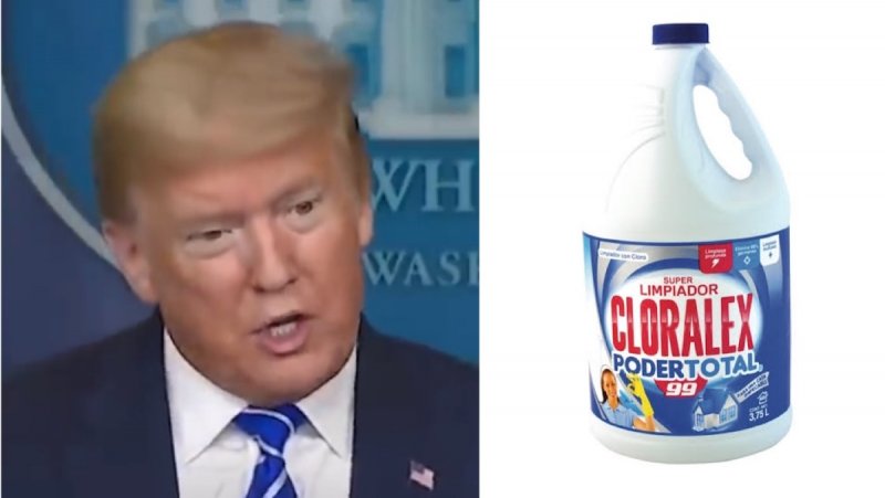 Aumentan los casos de intoxicación por cloro en EU, luego de que Trump sugirió inyectárselo 