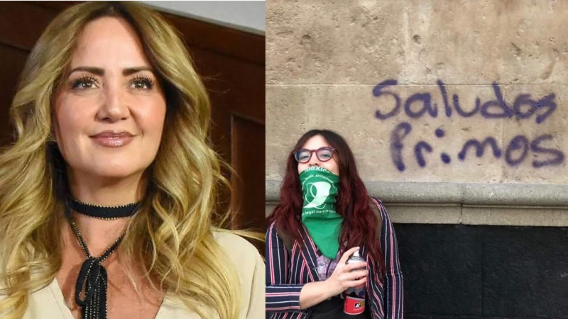 Redes señalan que participante en saqueos anarquistas sería familiar de Andrea Legarreta