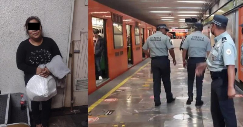 Impiden sabotaje, detienen a mujer por tirar aspas al Metro
