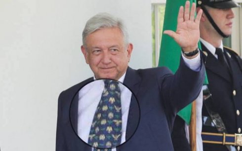 ¿Cuáles son las águilas legendarias que AMLO llevó en su corbata a su viaje a Washington?