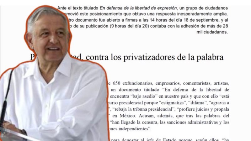 Desplegado a favor de AMLO con casi 30 mil firmas, frente a las 650 del desplegado AntiAMLO