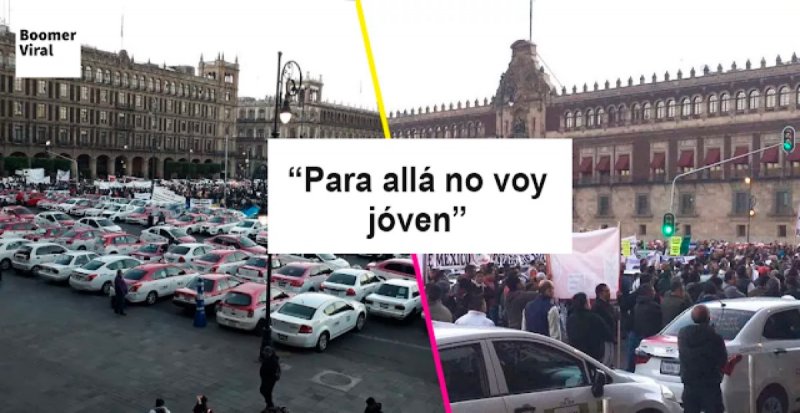 “Para allá no voy joven”; taxistas no fueron a su protesta porque “para el Zócalo no van”.y