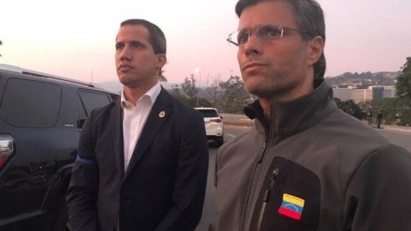 Da inicio golpe de estado en contra de Maduro en Venezuela, lo encabezan Guaidó y Gómez.