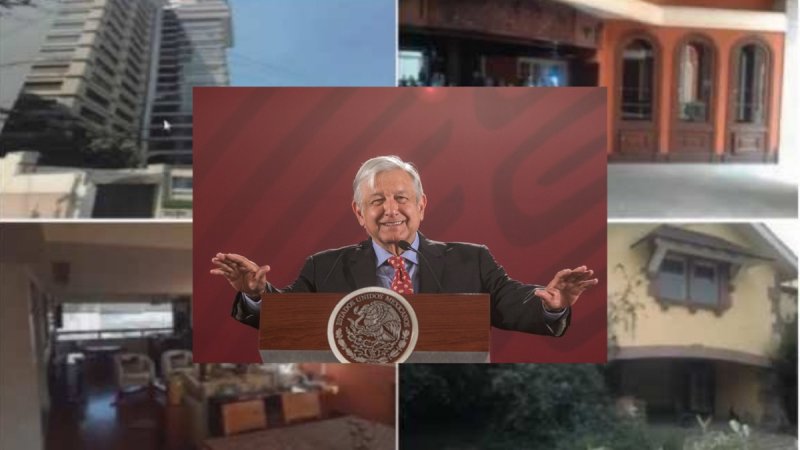 AMLO subastará casas de lujo que les quitó a dos políticos, uno del PAN y otro del PRI.