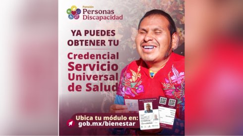 Secretaría de Bienestar invita a personas con discapacidad a tramitar credencial de salud