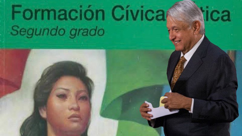 AMLO presume su viejo libro de civismo y dice que volverá a las primarias