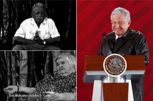 Dan a conocer video de la mamá y el papá de AMLO, ambos hablan del ahora presidente