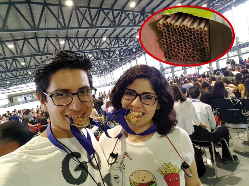 Estudiantes del CCH crean popote biodegradable de maíz y coco. #OrgulloMexicano