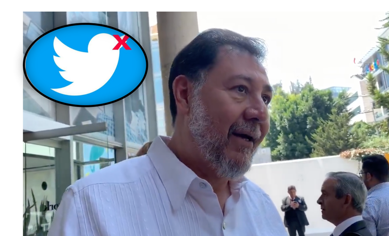 Tras bloqueo de su cuenta, Noroña protesta afuera de las oficinas de Twitter; no lo reciben.