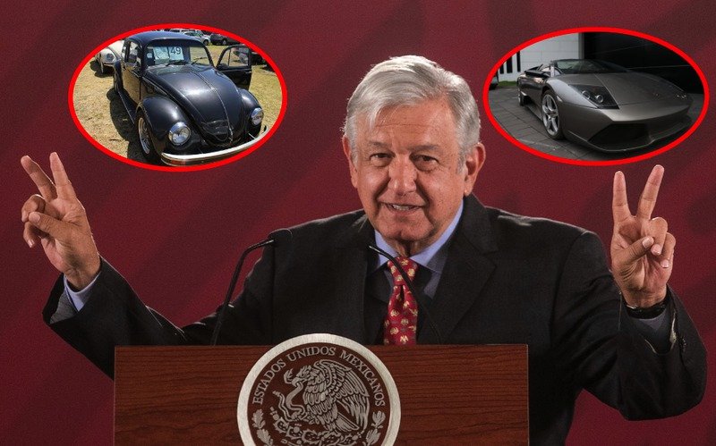 AMLO subastará desde un “Vocho” de 10 mil pesos, hasta un Lamborghini en Los Pinos