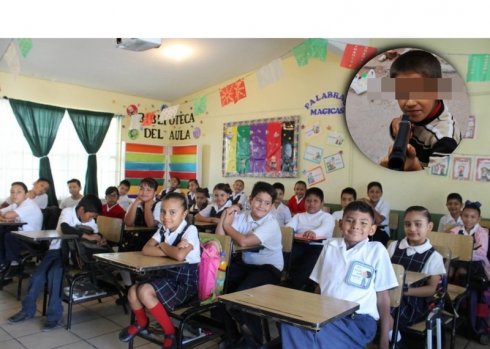 Cachan a niño de tercero de primaria con arma de fuego; sus amigos lo delataron porque les apuntaba.