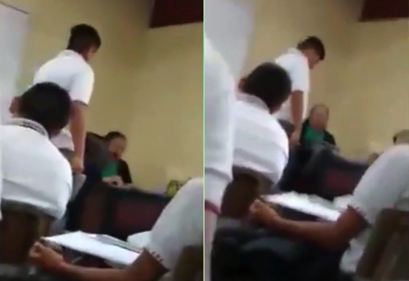 Maestra amenaza a alumno con matarlo si no se calla (VIDEO)
