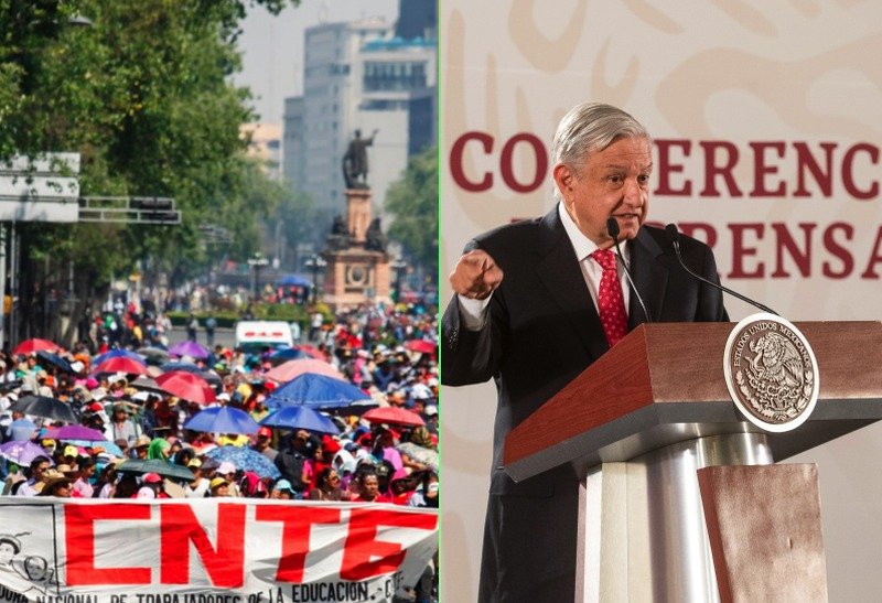 CNTE llegó a acuerdo con AMLO; pagarán por salarios caídos a maestros cesados