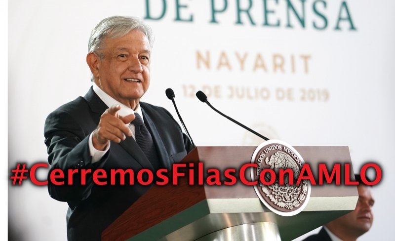 Ante ataques de la derecha tuiteros crean #CerremosFilasConAMLO 