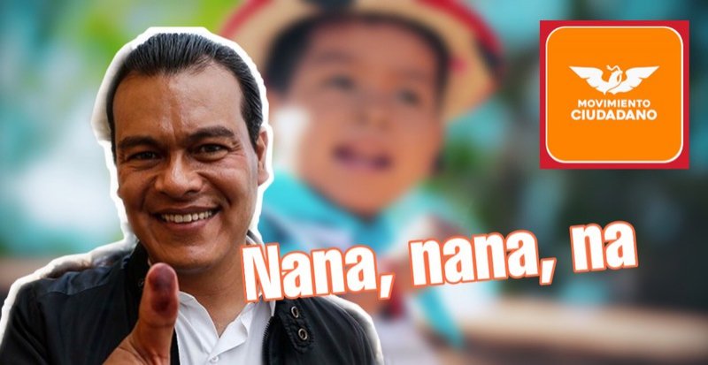 Juan Zepeda se pone la camiseta de Movimiento Ciudadano. 