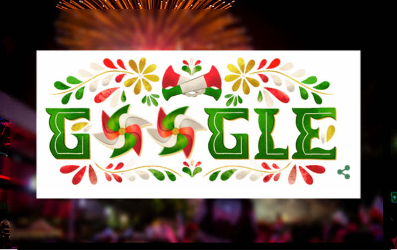 Google también se une a los festejos de la Independencia de México. 
