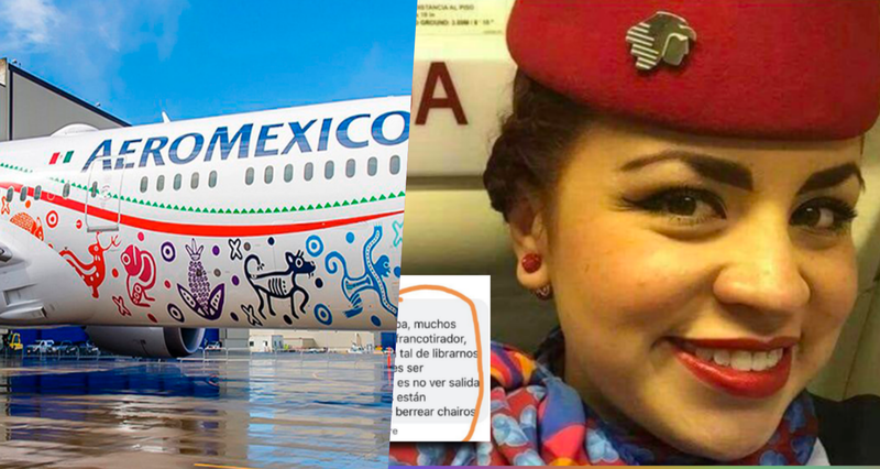 Aeroméxico se deslinda de comentarios de odio de azafata; 