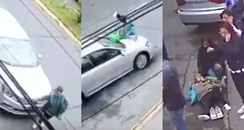 (VIDEO) Automovilista atropella a mujer en Tlalnepantla y se da a la fuga; usuarios lo buscan.