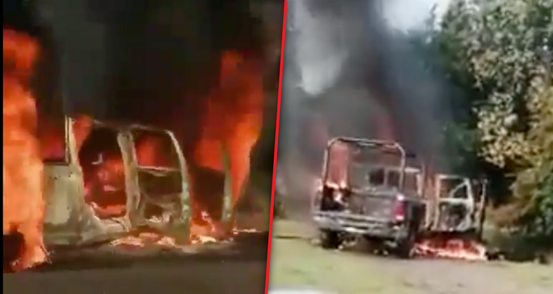 #ÚltimaHora: Sujetos fuertemente armados acribillan a 14 policías en Michoacán; fueron emboscados.