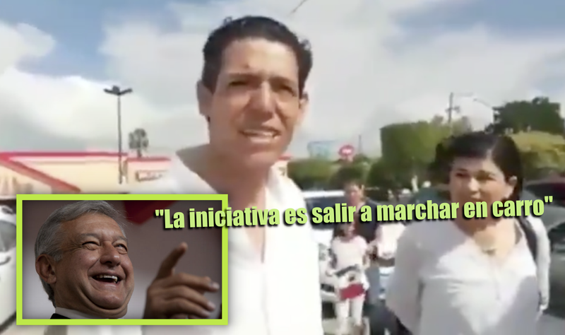 Oposición fifí propone marcha anti AMLO… ¡En carro! (VIDEO)