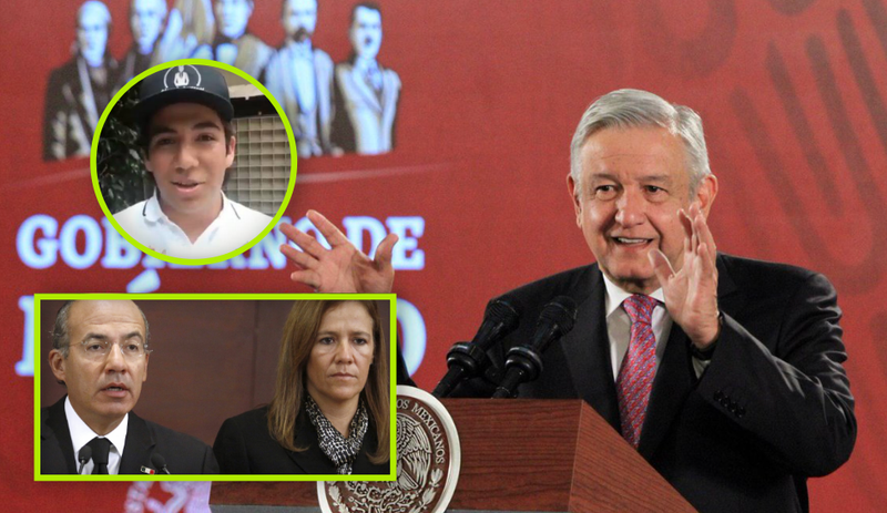 AMLO exhibe cruelmente al hijo de Calderón, Aurelio Nuño y Hicks como promotores de 