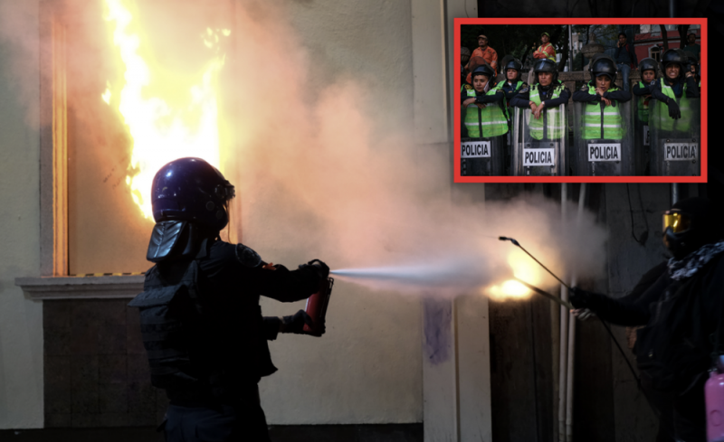 CDMX tuvo a sus heroínas durante marcha feminista: las mujeres policías