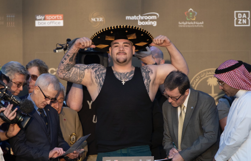 Andy Ruiz le pone sabor mexicano al pesaje 
