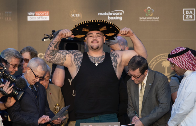 Andy Ruiz le pone sabor mexicano al pesaje y