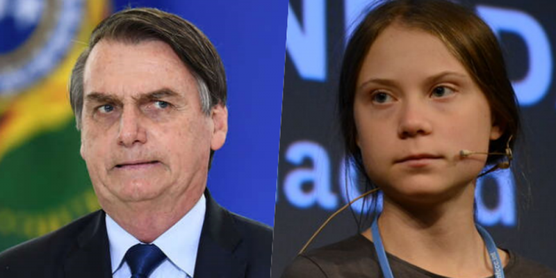 El presidente de Brasil llama “Mocosa” a la ambientalista sueca Greta Thunberg 