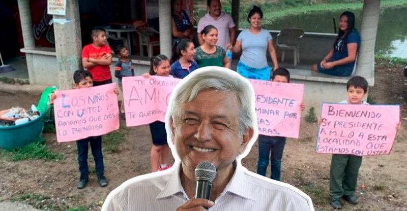 “Usted es el primer presidente en caminar por nuestras tierras”, niños reciben a AMLO