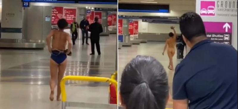  Exhiben a joven borracha tras desnudarse en el aeropuerto de Miami 