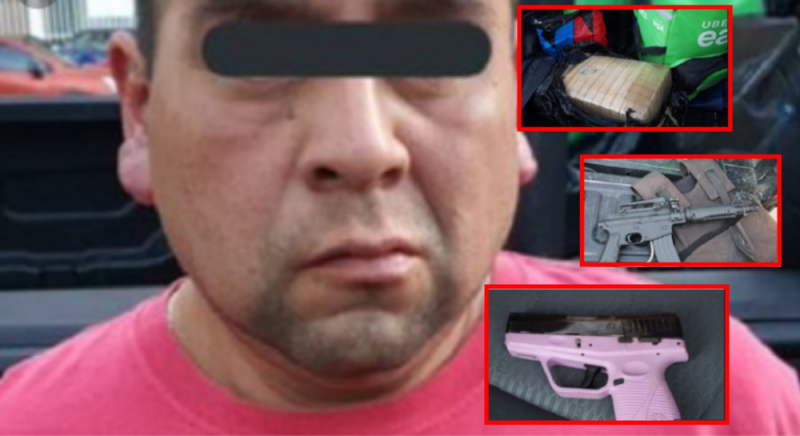 Cae supuesto repartidor de Uber Eats en Tepito; traía la mochila llena de Armas y droga