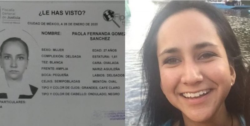 Ella es Paola Fernanda Gómez y está desaparecida desde el 23 de eneroy