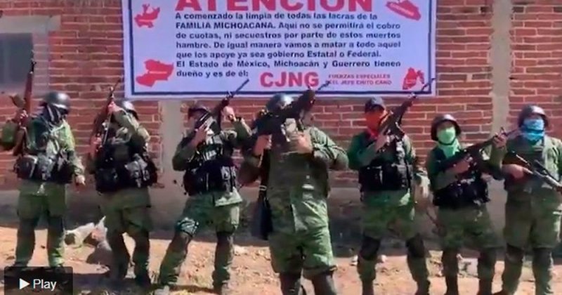 CJNG anuncia con video intimidante su llegada al EDOMEX “Empezó la limpia” (VIDEO)