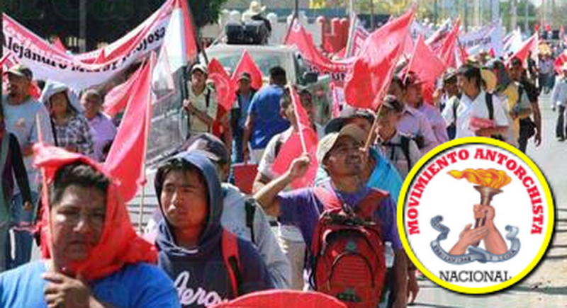 Antorcha Campesina se indigna y marchan en protesta tras negarles registro de partido