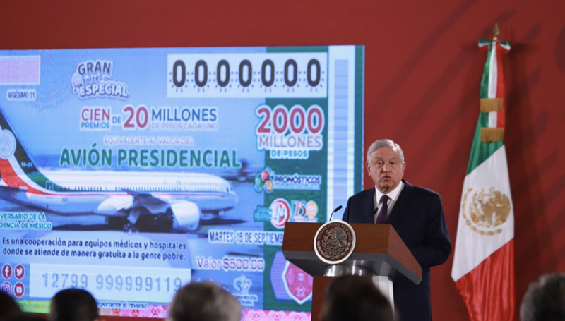 AMLO confirma rifa del avión presidencial; habrá 100 premios de 20 mdp y 6 millones de 