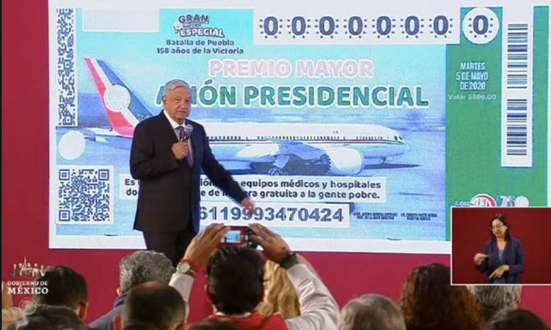 Premios de rifa de avión presidencial serán libres de impuestos: AMLOy