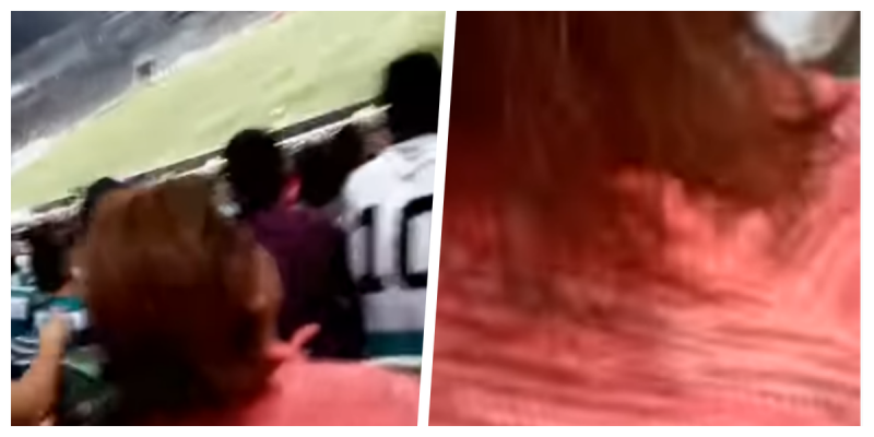 Captan a mujer plagada de piojos en estadio de Santos (VIDEO)y