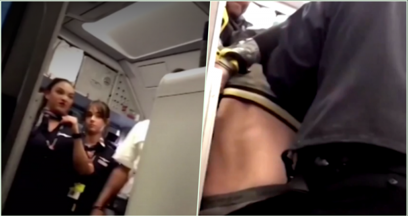 Policía somete a pasajero que intentó abrir la puerta de un avión en pleno vuelo