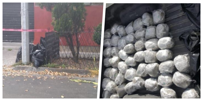 Dejan ‘olvidados’ casi 50 kilos de marihuana en la calle de Guadalajara