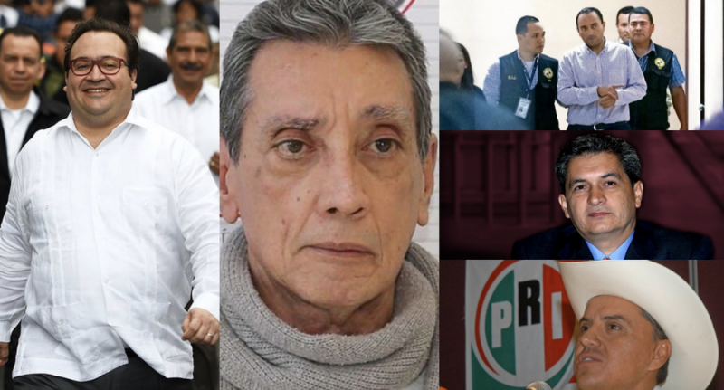 PRI llega a sus 91 años con ex Gobernadores CORRUPTOS en la cárcel y uno prófugoy