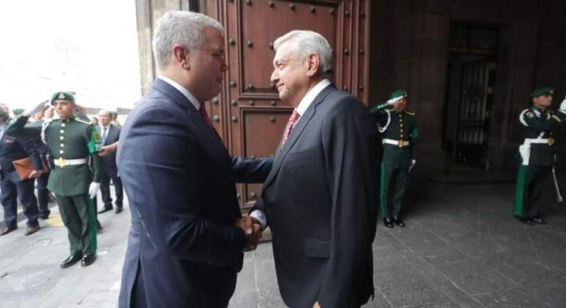 Amlo recibe a Iván Duque presidente de Colombia 