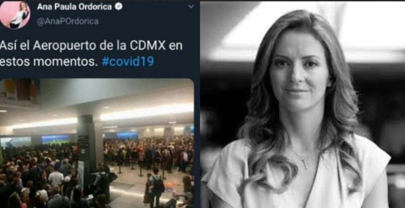 Usuarios desmienten a conductora de Televisa por difundir foto Fake en el AICM